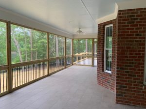 Rear Screen Porch with View of the Lake 